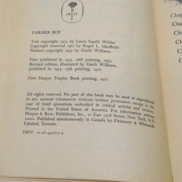 Harper Trophy Books Charlotte's Web Farmer Boy (2) On The Banks Of Plum Creek - Picture 13 of 13